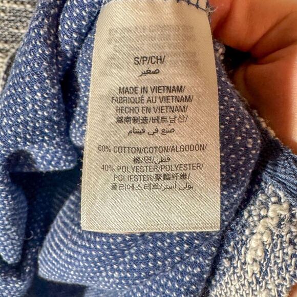 Karen Scott Sport Blue & White Marled Knit 3/4 Sleeve Tunic Sweater | Small - Picture 5 of 5